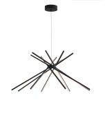 Φωτιστικό Κρεμαστό Ø113 εκ. Led 50w 3000lm 4000K Αλουμίνιο Μαύρο Ματ Luce Design Led-Shanghai-S8 Ner 8031440361293