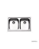 Νεροχύτης Κουζίνας Ανοξείδωτος Anniversario 79x50 Αpell Inox Σαγρέ  8380-112