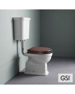 Λεκάνη Υψηλής Πίεσης Πισωστόμια CLASSIC με καζανάκι και Απλό κάλυμμα MS87C Ξύλο, GSI White 871100MW-300