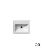 Νιπτήρας Πορσελάνης Classic 60x46 (1 οπή+2 προχ.) GSI White 8731-300