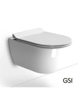 Λεκάνη Κρεμαστή Pura/55 Swirlflush με κάλυμμα MS86SC Super Slim Soft Close, GSI White 881500SC-300