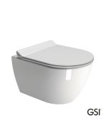 Λεκάνη Κρεμαστή Pura/50 Swirlflush με κάλυμμα MS86SC Super Slim Soft Close, GSI White 881600SC-300