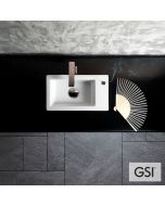 Νιπτήρας Πορσελάνης Kube 40x23 (1οπή) GSI WHITE 8984-300