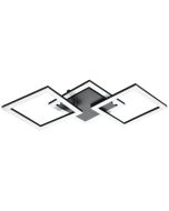 Μεταλλική Πλαφονιέρα Οροφής Μαύρη 65cm Led 3000-6500Κ 4000lm με Εφαρμογή Eglo Paranday-Z Eglo Paranday-Z 900317