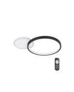 Πλαφονιέρα Οροφής Μαύρο 40,5cm LED 3000-6500Κ 2100lm Μνήμη,Tηλεχειριστήριο, Νυχτός Eglo Gafares 900421