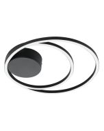 Φωτιστικό Πλαφονιέρα Οραφής  45xH5,5cm Μαύρο LED 3000Κ 4400lm Eglo Ruotale 900471