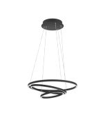 Φωτιστικό Κρεμαστό Ø580xH1100mm Led Tunable 43,2w 6000lm Μαύρο Eglo Lobinero-Z 900479