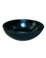 Νιπτήρας Επιτραπέζιος Χειροποίητος Οβάλ M39xP30xY15 εκ. Μαύρο Ματ Travertino "ΑΦΡΟΔΙΤΗ" 90067