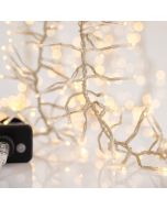 CLUSTER 5,5m, 588 LED 3mm, 31V ΜΕΤΑΣΧΗΜΑΤΙΣΤΗ, 8 ΠΡΟΓΡΑΜΜΑΤΑ & ΜΝΗΜΗ, ΔΙΑΦΑΝΟ PVC ΚΑΛΩΔΙΟ, ΘΕΡΜΟ ΛΕΥΚΟ LED, ΠΡΟΕΚΤΑΣΗ ΠΑΡΟΧΗΣ 3m, IP44 Eurolamp 600-18361