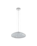 Φωτιστικό Κρεμαστό Ø540xH1100mm 3xE27 Ατσάλι Χρωμέ-Κρυσταλλάκια Eglo Clemente 95287