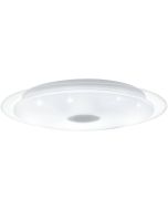 Πλαφονιέρα Οροφής Λευκή 56xH8cm LED 3000-4000-5000Κ4000lm Τηλεχειριστήριο-Λειτουργία Μνήμης Eglo Lanciano 98324