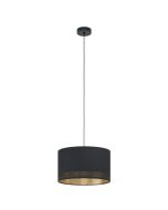 Φωτιστικό Κρεμαστό Ø38 εκ. Μονόφωτο Μαύρο -Χρυσό Eglo Esteperra 99273