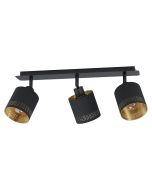 Φωτιστικό Σποτ Τρίφωτο  33,50 εκ. Ø12 εκ. 3*Ε27 Μαύρο -Χρυσό Eglo Esteperra 99278