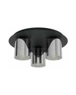 Eglo Gorosiba Μοντέρνα Μεταλλική Πλαφονιέρα Οροφής με Ντουί E27 σε Μαύρο χρώμα 45cm 99631