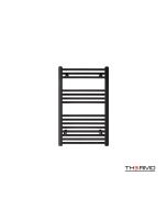 Θερμαινόμενη Πετσετοκρεμάστρα μπάνιου ALTO 80x50 Black Matt ALT8050-400