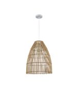 Φωτιστικό Κρεμαστό Μονόφωτο Ø40xH50cm 1xE27 Ράταν Φυσικό Sun Light ALVA-40