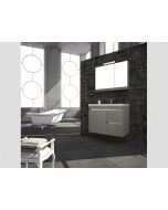 Σετ Έπιπλο Μπάνιου Βάση Π80*Υ60*Β43 εκ.MDF Μελαμίνη Cemento,Νιπτήρας-Καθρέπτης-Φωτιστικό Savvopoulos Luxury Blend 003