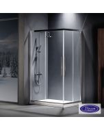 Καμπίνα ντουζιέρας Γωνιακής Εισόδου Corner Entry 120x120 (117-119 x 117-119 εκ.), Devon Flow Clean Glass Chrome CF120C-100