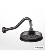 Κεφαλή Ντουζ Φ20 με μπράτσο τοίχου, Oxford Black Matt CIV19116-400