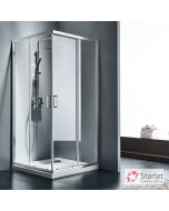 Καμπίνα ντουζιέρας Γωνιακής Εισόδου Corner Entry 90x72 (87-89 x 69-71 εκ.), Starlet  Clear Chrome CS7290T-100