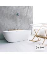 Μπανιέρα Solid Surface Ελεύθερης Τοποθέτησης CUSCO Freestanding 155x75, Sirene White Matt CUS15575-301