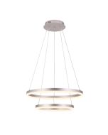 Φωτιστικό Κρεμαστό 60cm Ασημί LED 3CCT 3000-6000K Dimmer Night Mode Sun Light D88059/2-SLV