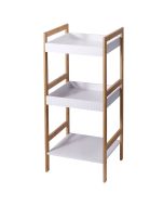 Ραφιέρα Μπάνιου με 3 Ράφια από Bamboo & MDF Natural/White MRShome DF-0010000