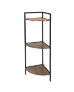 Γωνιακή Ραφιέρα με 3 Ράφια Iron/MDF 23.5x23.5x76cm MRShome DF-0033000