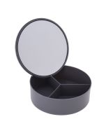Κουτί Αποθήκευσης PP με Καθρέπτη Φ15x5.5cm Cool Grey-10C MRShome DF-0060002