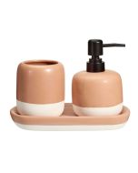 Σετ Μπάνιου από Δολομίτη με PP 3 Τεμαχίων Pink 7613 MRShome DF-0067001