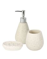 Σετ Μπάνιου 3 Τεμαχίων από Δολομίτη Cream MRShome DF-0099001
