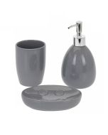 Σετ Μπάνιου από Δολομίτη 3 Τεμαχίων Grey MRShome DF-0100003