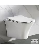 Λεκάνη Κρεμαστή DELIA/49 Rimless με κάλυμμα Slim Soft Close 9500SC, Bianco Ceramica White DL11000SC-300