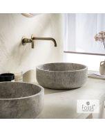 Νιπτήρας Μαρμάρινος Thalo Φ33 h.12.5 Fossil Tundra Grey DR33-423