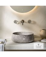 Νιπτήρας Μαρμάρινος Φ42 h.14 Fossil Tundra Grey DR42-423