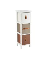 Συρταριέρα MDF με 3 Συρτάρια με Λαβή Multi 25x25x77cm MRShome  DS-1131000