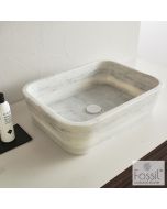 Νιπτήρας Μαρμάρινος  Gaia 60x38 h.14 Fossil Carrara Nuovo DS60-300