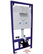 Καζανάκι Εντοιχισμού για Κρεμαστές Λεκάνες με πλακέτα Διπλή, Πάχος 9εκ.,Ravelli Dry Slim 90mm 40002