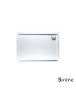 Ντουζιέρα Ακρυλική Παραλληλόγραμμη 100x80 extra-flat Φ90 Sirene White E10080-300