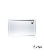 Ντουζιέρα Ακρυλική Παραλληλόγραμμη 120x80 extra-flat Φ90 Sirene White E12080-300