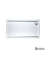 Ντουζιέρα Ακρυλική Παραλληλόγραμμη 140x80 extra-flat Φ90 Sirene White E14080-300