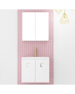 Orabella Mood 60 - Κρεμαστό Έπιπλο Μπάνιου με πορσελάνινο νιπτήρα Tecla και καθρέπτη ντουλάπι F60159-70135-70104-60159