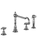 Horus Julia Victoria Julia Victoria Classic Collection - 3-hole Kitchen Mixer with Deck Side Handspray / No Waste - Matt Nickel 01.124-NM