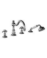 Horus Montmartre Classic Collection - 4 Hole Deck Bath / Shower Set - Polished Nickel 07.466-NB