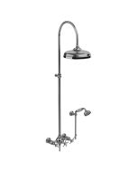 Horus Anthea Classic Collection - Complete Wall Shower Mixer Centers 175 ± 30 Mm, Showerhead Ø 220 Mm - Polished Nickel 10.544-NB