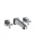 Horus Zéphyr Classic Collection - Concealed Wall Mounted 3 Hole Basin Set - Satin Brass 16.263-LS
