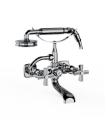 Horus Zéphyr Classic Collection - Complete Wall Bath / Shower Mixer - Satin Brass 16.414-LS