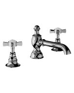 Horus Coventry Classic Collection - 3 Hole Basin Set with Pop-up Waste, Flexible Hoses - Chrome 28.260-CH