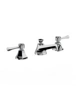 Horus Ascott Classic Collection - 3 Hole Basin Set Small Spout with Pop-up Waste, Flexible Hoses - Matt Nickel 35.260-NM
