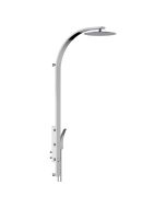 Horus Nouvelle Vague “part of Contemporary Collection - Wall Shower Panel Thermostatic Mixing Valve for Wall Shower with Stainless Steel Shower Head - Black Chrome 40.550-NC